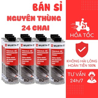 Sơn phủ gầm công nghệ Đức chống rỉ chống ồn gầm xe, phủ gầm cao su non 1000ml- Sơn phủ gầm Wurth - T