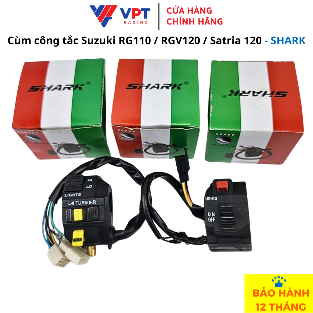 Cùm công tắc Suzuki Xipo RG110 / RGV120 / Satria 120-RH-LH chính hãng SHARK