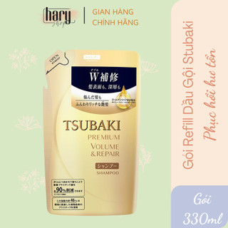 Gói Refill Dầu gội Phục hồi ngăn rụng tóc Premium Repair Tsubaki 330ml - Dầu gội KHÔNG Silicon giúp tóc bồng bềnh