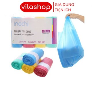 [Lô 4 Cuôn ] Túi Đựng Rác, Túi Rác Tự Huỷ Nhiều Màu - Hương Chanh - Hương Lavender Có Quai Tiện Dụng