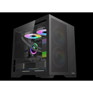 Vỏ Case Máy Tính Mik Lv12 Mini Flow Gaming Black