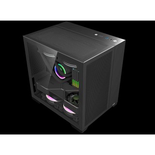 Vỏ Case Máy Tính Mik Lv12 Mini Flow Gaming Black