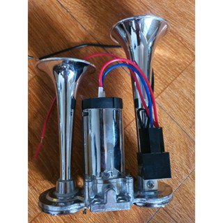 Còi hơi, kèn sinh hơi cho xe không có bình hơi điện 12v và 24v
