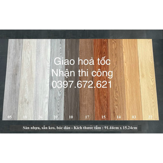 COMBO 1m Sàn nhựa giả gỗ - Tự dính 2mm - Sẵn keo