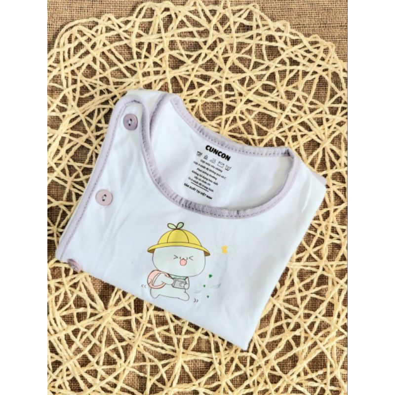 Áo dài sơ sinh Cún Con cài bác sĩ