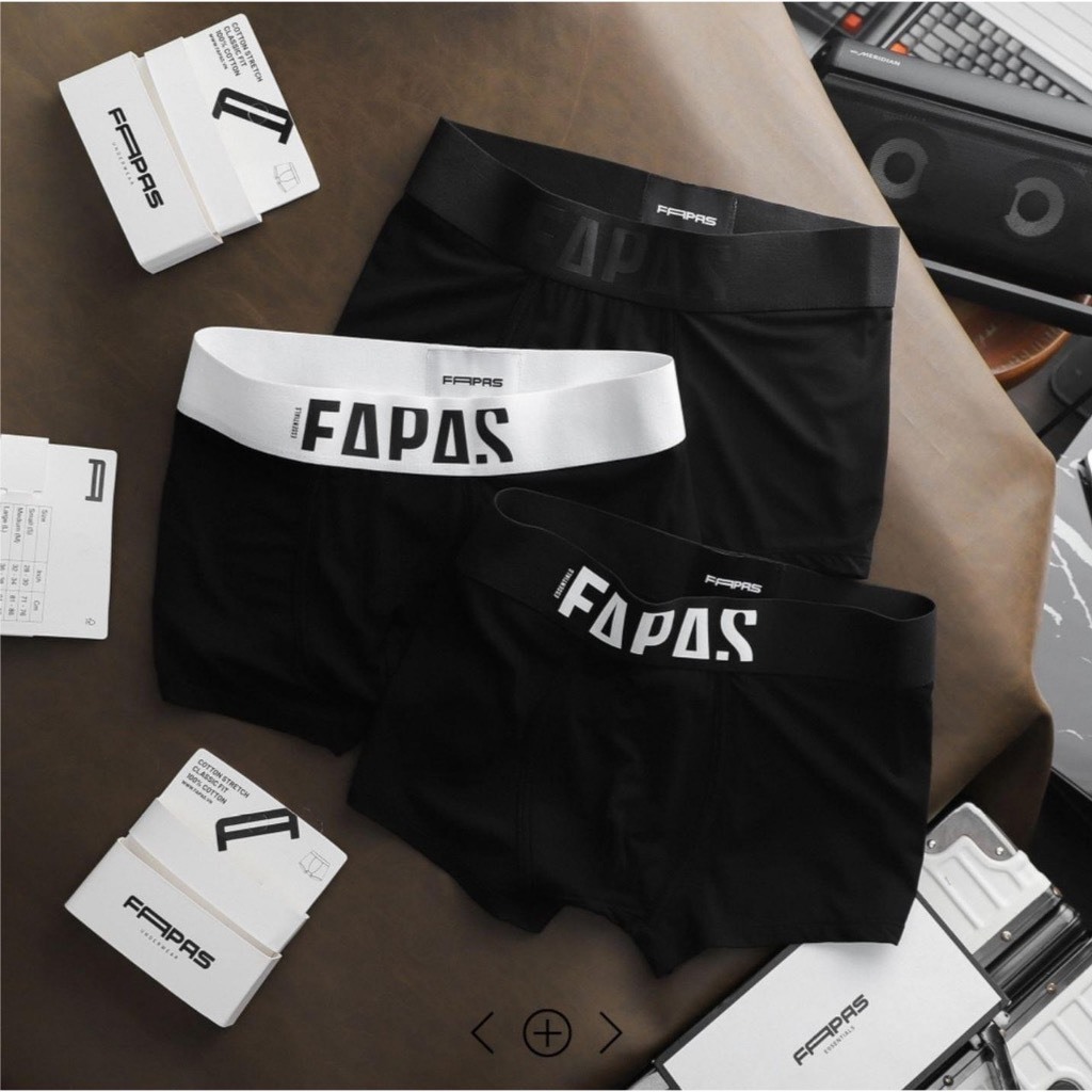 Quần lót nam, quần boxer họa tiết in chữ chất thun lạnh mềm mịn siêu mát thấm hút mồ hôi - Fapfas 2.0