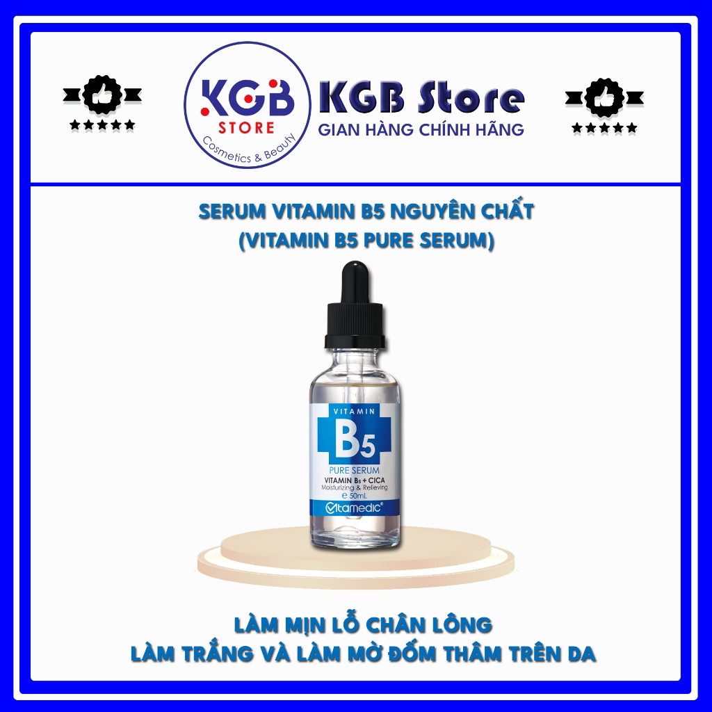 Tinh chất Serum Vitamin B5: Vitamin B5 Pure Serum dùng trong chăm sóc da, 5ml, 20ml, Xuất xứ: Đài Loan
