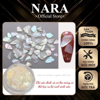 Hũ Xà cừ 3D HQ -Xà cừ trắng siêu mỏng ẩn móng, xà cừ nail trang trí hũ lẻ 10g - Xà cừ Nail Trắng Ngọc trai