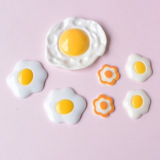 [Mô hình thu nhỏ] Trứng chiên phụ kiện   trang trí bàn làm việc nhà cửa