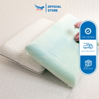 Combo 2 ruột gối SU:M cao cấp vải dệt lạnh Memory Foam dáng Oval hỗ trợ cố vai gáy cho giấc ngủ ngon