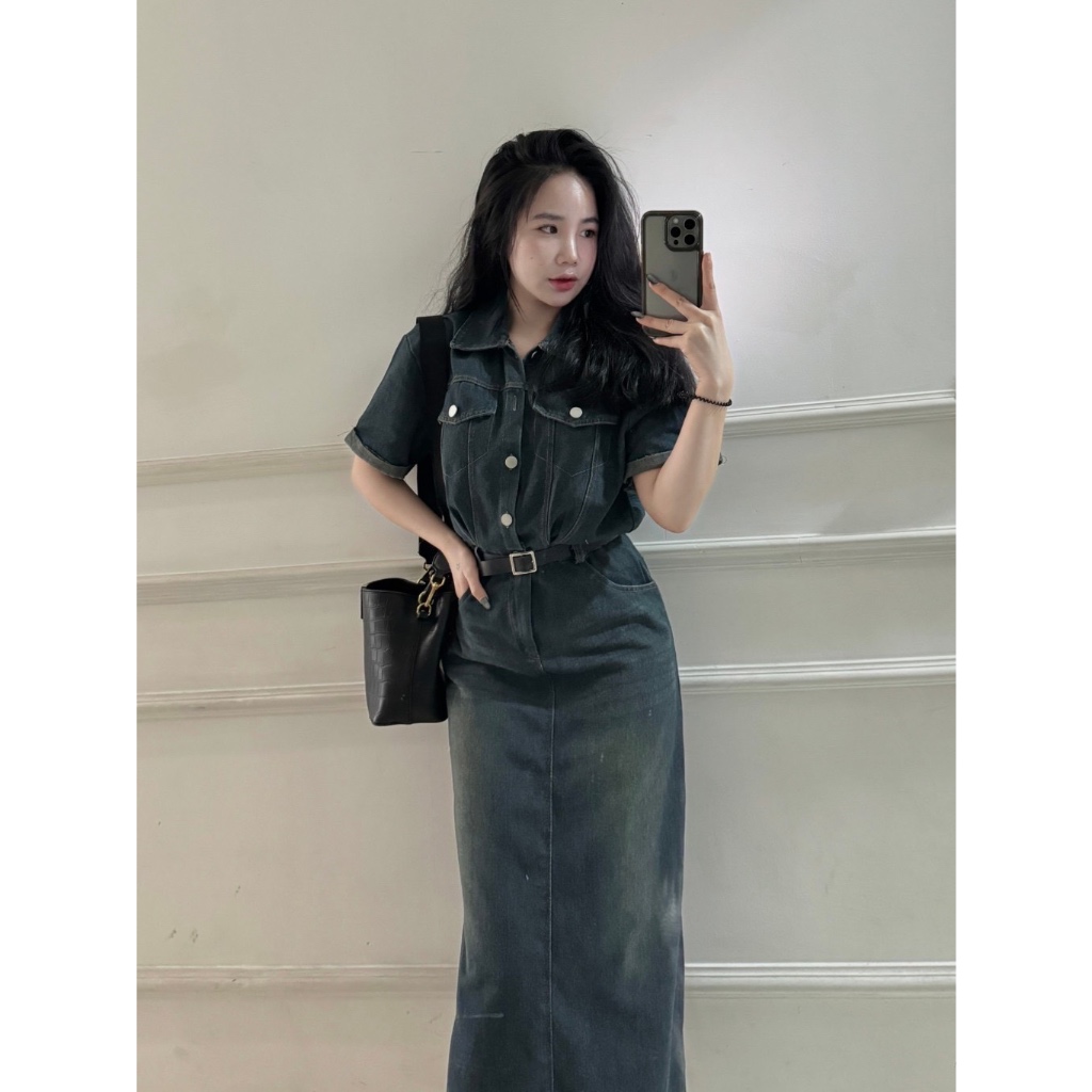 ĐẦM SƠ MI JEANS
