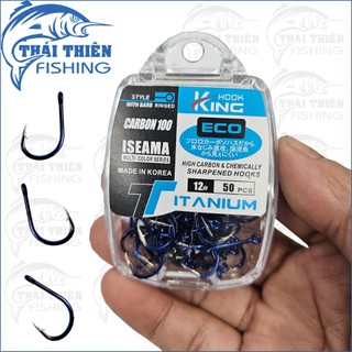 Lưỡi câu cá kinghook iseama có ngạnh xỏ lỗ dùng câu chép, rô phi