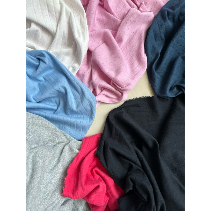 Vải cotton gân thông hơi nhiều màu