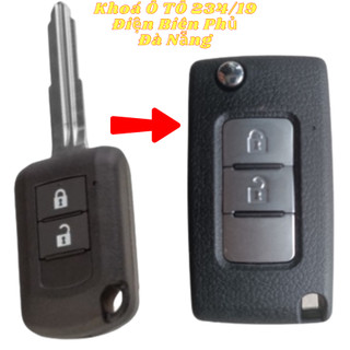 Vỏ chìa khóa xe Mitsubishi Xpander Attrage Triton Mirage Pajero Độ gấp V55