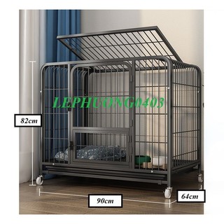 Chuồng chó nan ống cao cấp sơn tĩnh điện Size 90cm , Nhà cho Chó Cảnh
