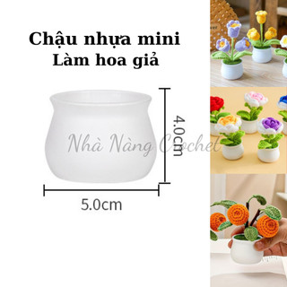Chậu nhựa handmade size nhỏ có sẵn xốp