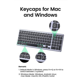 Wireless Ultra Slim Wireless & Bluetooth Keyboard Ugreen 15258