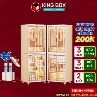 Tủ quần áo trẻ em KINGBOX  W2 ( BẢO HÀNH 3 NĂM) tủ đựng đồ đa năng tiện lợi ,tủ quần áo gấp gọn thông minh