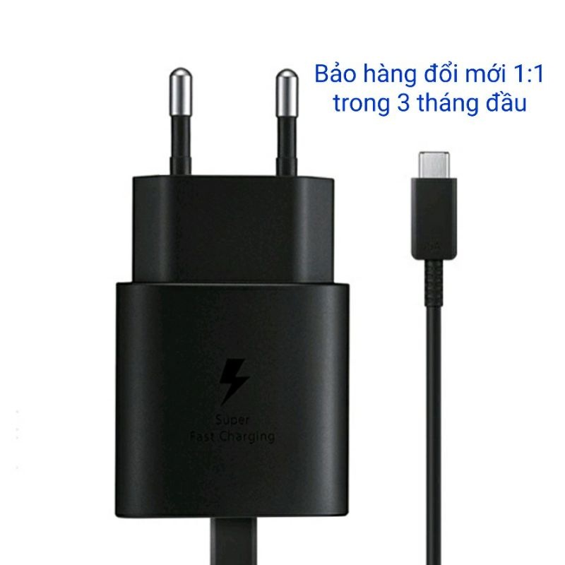 sạc nhanh Samsung 25W Note 10 Note 20 A71, A70, A80, A90, S20, S20+, S20, S21 S22 Ultra