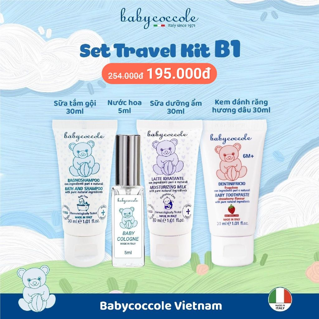 Travel Kit bộ chăm sóc cá nhân & du lịch cho bé Babycoccocle 0M+