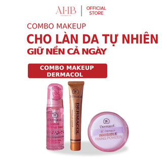 [COMBO MAKEUP] SERUM LÓT KIỀM DẦU + KEM NỀN DERMACOL + PHẤN BỘT