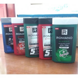 Sữa tắm /Dầu gội /Lăn khử mùi Romano chai tiện dụng 150g /60g/ 40g