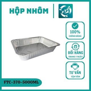 Set 10 khay giấy bạc 5000ml Ftc có nắp dùng 1 lần hàng đẹp đựng hải sản