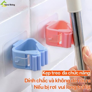 Móc treo chổi, lau nhà DION, kẹp chổi dán tường, móc dán treo chổi, đồ dùng móc treo kẹp