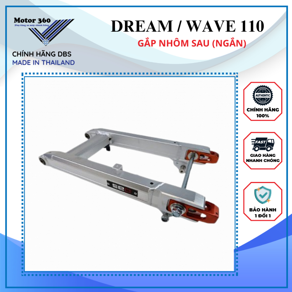 Gắp nhôm sau (Ngắn) Dream / Wave 110 - DBS