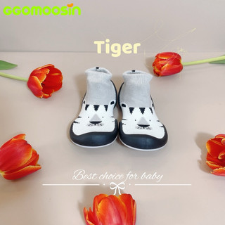 Giày mùa hè cho bé trai đế đen cao su TIGER Ggomoosin hình con hổ dễ phối đồ