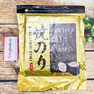 [50 Lá / Gói] Rong Biển cuộn cơm sushi, cuộn kimbap Yaki Nori GOLD PLUS 140G