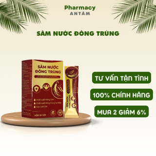 Nước Hồng Sâm Đông Trùng Hạ Thảo Giúp Bồi Bổ Cơ Thể, Tăng Sức Khỏe, Hỗ Trợ Ăn Ngủ Ngon, Giảm Mệt Mỏi Hộp 20 Gói