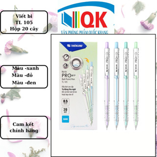 Hộp 20 cây Bút bi Thiên Long TL-105 màu pastel PRO 027