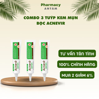 Combo 3 Tuýp Kem Giảm Mụn Mủ, Mụn Bọc, Mụn Trứng Cá Acnevir Santafa Tuýp 10gr