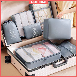Set túi xếp đồ vào vali du lịch, sắp xếp gọn gàng hành lý trong vali Akii Home TD73