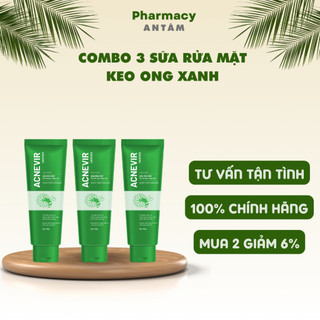 Combo 3 tuýp Sữa rửa mặt ACNEVIR SANTAFA chiết xuất keo ong xanh thiên nhiên, an toàn, dành cho mọi loại da 100gr