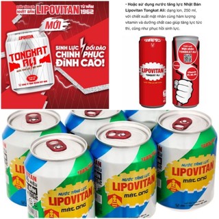 Lốc 6 lon Lipovita Tongkat Ali 250ml