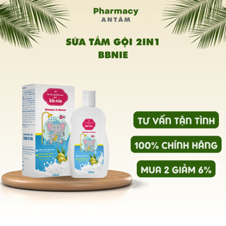 Sữa Tắm Gội Thảo Dược 2 in 1 BBnie Ngắn Ngừa Rôm Sẩy, Phòng Cảm Lạnh, Mẩn Ngứa, Giúp Dưỡng Da Bé Mềm Mịn Chai 250ml
