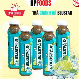 Trà Chanh đá thanh mát Blustar 1 chai 460ml-đồ uống đóng chai vị chanh đá thanh mát giải nhiệt.