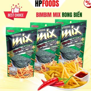 Snack bim bim tăm que Mix vị rong biển Thái Lan gói 20g-đồ ăn vặt Thái bim bim snack tăm que cay vị rong biển giòn ngon