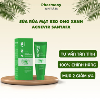Sữa rửa mặt ACNEVIR SANTAFA tinh chất keo ong xanh thiên nhiên, an toàn, dành cho mọi loại da 100gr