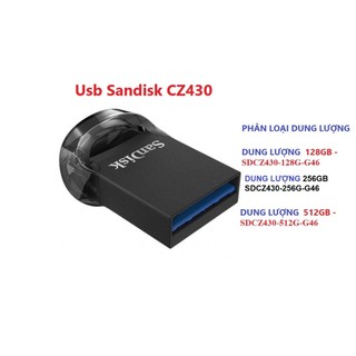 Usb ( 128GB , 256GB , 512GB ) Sandisk CZ430 Ultra Fit (Đen) Hàng chính hãng