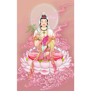 Tranh đính đá 5d - tranh phật quan âm đẹp