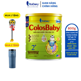  Sữa non COLOSBABY BIO GOLD 2+ 800g, sữa bột giúp tiêu hóa tốt, miễn dịch khỏe