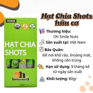 Hạt chia giảm cân, hạt chia hữu cơ gói nhỏ tiện dụng, hạt chia shots nhập khẩu Peru (8g x 10 gói)