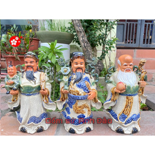  Bộ tượng tam đa Phúc - Lộc - Thọ gốm sứ Bát Tràng cao cấp 