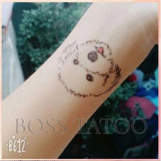 [Đọc kỹ mô tả] Hình dán tạm thời chó cún poodle c14. Xăm dán tatoo mini tạm thời, size <10x6cm