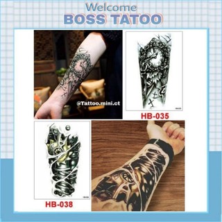 [Đọc kỹ mô tả] Hình dán tạm thời bắp tay, bắp chân mặt đồng hồ, phuột xe, động cơ 15×21cm. Boss tatoo