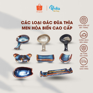 Kê đũa vòm men xanh hoa biến - Gác đũa men xanh hoả biến - Gốm sứ cao cấp Bát Tràng