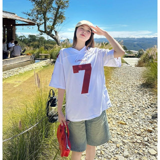 Áo thun bóng đá số 7 EMBROIDER SEVEN, Áo PHông form unisex, thể thao, Áo Số hot trend 2024- AS7